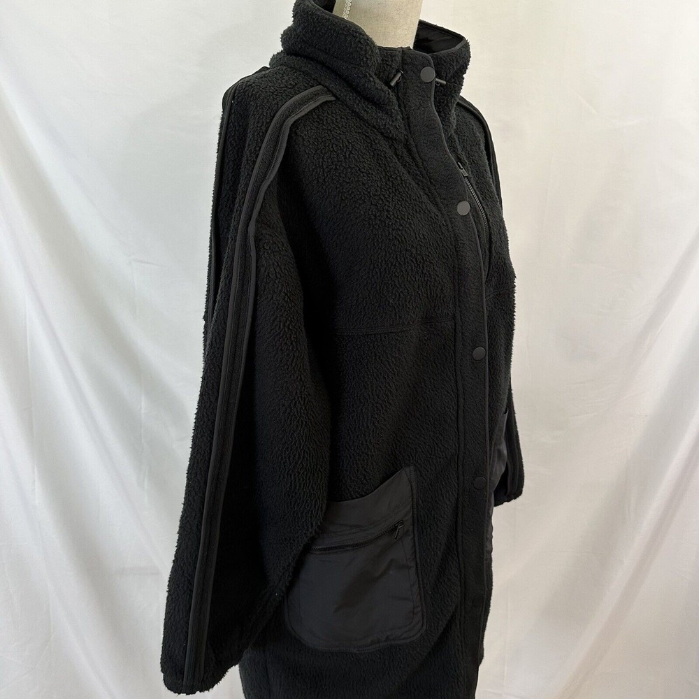 Free People FP Movement Black Glacier Fleece Jacket Size LARGE - Picture 4 of 10